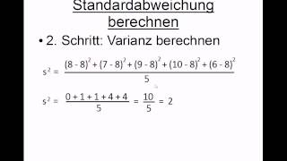 Standardabweichung berechnen [upl. by Svetlana]