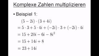 Komplexe Zahlen multiplizieren [upl. by Weikert]