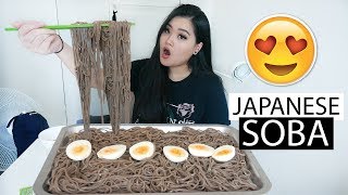 Japanese Soba Noodles Dipping Cold Soba Noodles  Mukbang [upl. by Minny]