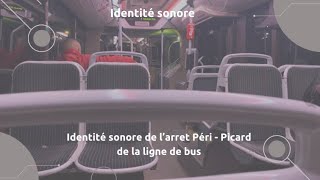 BUS Identité sonore de l’arrêt Péri  Picard de la ligne de bus C12 du réseau TCL de Lyon [upl. by Rugg870]