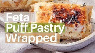 Feta wrapped puff pastry recipe [upl. by Ahoufe]