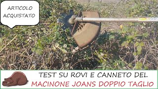 Test del Macinone Joans Reverse su rovi e canneto [upl. by Imojean]