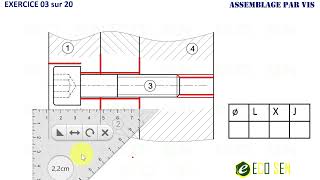 Assemblage par Vis  Exercice 03 sur 20 [upl. by Coffey133]