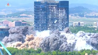 North Korean TV releases video of liaison office demolition  AFP [upl. by Isidro346]