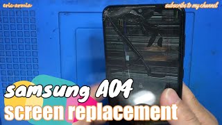 SAMSUNG A04  A045  LCD SCREEN REPLACEMENT  CHANGE DISPLAY [upl. by Ahsirhcal937]