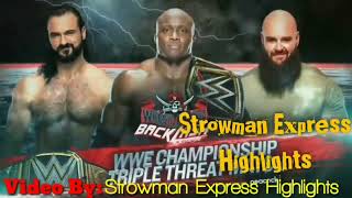 Bobby Lashley vs Drew Mcintyre vs Braun Strowman WrestleMania Backlash 2021 Highlights HD [upl. by Lyndsie]