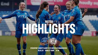 Stockport County Ladies Vs FC United of Manchester  Match Highlights  100324 [upl. by Affer]