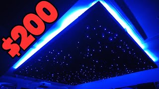 DIY Fiber Optic Star Ceiling for Less than 200  Home Theater Upgrade [upl. by Yde]