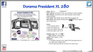 Dorema President XL280 All Season Caravan Awning [upl. by Cyrille]