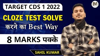 Cloze Test Tricks for CDS 1 2022 Exam  Best way to solve cloze test  CDS 1 2022 English [upl. by Ynatsyd]