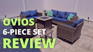 Ovios Patio Furniture Set 6 PCS Outdoor Sectional Sofa Set Review  Outdoor Patio Furniture Review [upl. by Alinna]