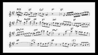 E♭ transcription Cheek To Cheek  Phil Woods Solo Transcription [upl. by Obola950]