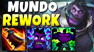 Dr MUNDO REWORk GAMEPLAY TANKIEST CHAMPION EVER League of Legends [upl. by Ennairol]