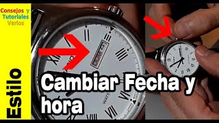 Cómo cambiar la fecha y hora de mi reloj analógico Casio de forma fácil [upl. by Nisse]