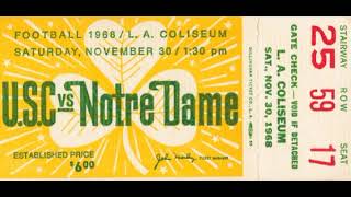 1968 Notre Dame at USC radio [upl. by Atikahs580]