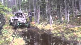 Arctic Cat Wildcat 1000 plowing through some serious mud [upl. by Ettolrahc226]