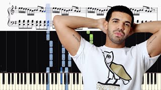 Drake  Gods Plan  Piano Tutorial  SHEETS [upl. by Norrab828]