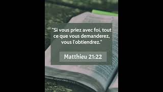 Verset Biblique Du Jour  Matthieu 2122  La Puissance de la Foi dans la Prière [upl. by Bovill]