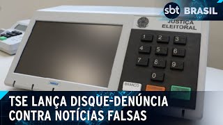 TSE lança disquedenúncia contra notícias falsas nas eleições 2024  SBT Brasil 100824 [upl. by Dinse]