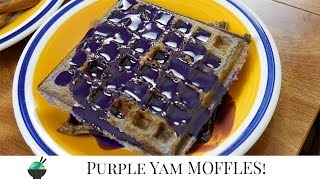 How To Make Ube Mochi Waffles  Purple Yam Moffles Recipe [upl. by Stiegler163]