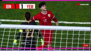 INDONESIA VS YAMAN LIVE AFC U20 QUALIFIERS 2025 LIVESCORE AI [upl. by Malchy]