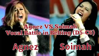 Agnez VS Soimah Belting D5C6 [upl. by Euqinim]