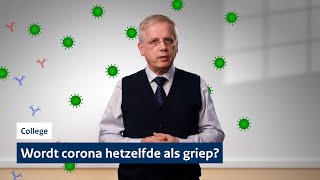 Wordt corona hetzelfde als griep  College 8 met professor Van Dongen [upl. by Hama]