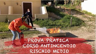 Prova pratica corso antincendio rischio medio [upl. by Jodie]