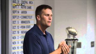 Tom Brady Visits Michigan Athletic Campus [upl. by Selegna]