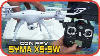 Drone SYMA X5SW1 con FPV  Unboxing y Review en Español [upl. by Junie]