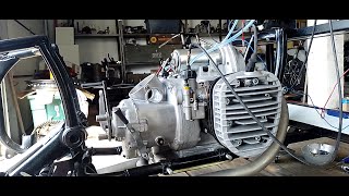 The first start of the restored engine of the motorcycle k750 part 9 [upl. by Eelimaj]