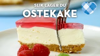 Ostekake med géle  kjeks og smørbunn syrlig fyll og søt gele  TINE Kjøkken [upl. by Solohcin]