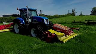 1st Cut Silage In Cumbria 2023 [upl. by Ahsinod]