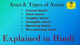 Asset amp Types of Assets  Explained in Hindi [upl. by Anyel447]