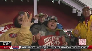 49ers fans at Levis Stadium ecstatic after thrilling playoff win over Packers [upl. by Brinson563]