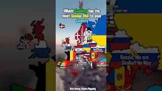 Which country has the most Similar DNA to your Country europe mapping geography country shorts [upl. by Spatola]