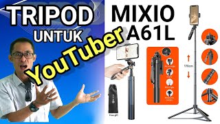 Tripod Tongsis Bluetooth Mixio A61L  Tripod Untuk YouTuber [upl. by Etaner]