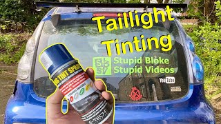 Spray Tinting Taillights Easy Taillight Tint Cheap Car Mods CityBugC1Aygo107 [upl. by Suoiradal]