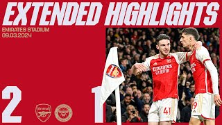 RICE amp HAVERTZ GOALS CLAIM ALL THREE POINTS  EXTENDED HIGHLIGHTS  Arsenal vs Brentford 21  PL [upl. by Rogerio]