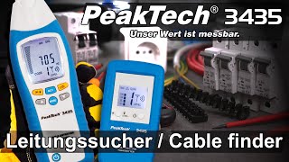 PeakTech 3435 Profi Leitungssucher Professional Cable Detector [upl. by Nunciata]