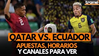 QATAR vs ECUADOR apuestas y canales de TV para ver el partido inaugural de la Copa del Mundo 2022 [upl. by Assilla]