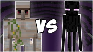 Iron Golem vs Enderman  Minecraft Mob Battle [upl. by Hinkle]