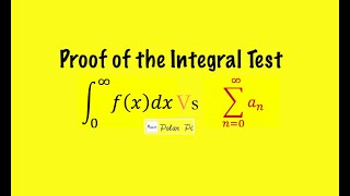 Proof of the Integral Test Example 0 [upl. by Icaj326]