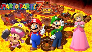 Mario Party 7  Toadette vs Mario vs Luigi vs Peach  Bowsers Enchanted Inferno [upl. by Malita]