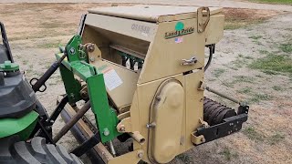 Land Pride OS1548 Overseeder Review Fall seeding our food plot wildflowers and lawn [upl. by Ahrens]