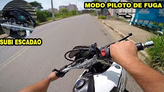 MODO PILOTO DE FUGA COM A XT660 SUBINDO E DESCENDO ESCADA😈 [upl. by Valle]