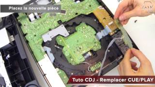 Tuto Pioneer CDJ 2000  Remplacer Changer bouton Cue  Play [upl. by Suirauqed]