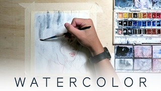 WATERCOLOR TUTORIAL  BIC Design on Fire [upl. by Gerardo578]