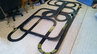 Tyco Slot Car HO Scale Layout Cloverleaf with 440x2 Dodge Viper [upl. by Ayekim545]