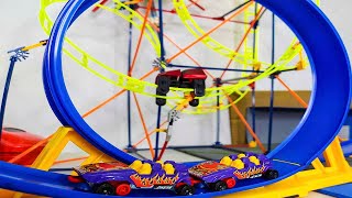 Coaster toy loopster Hot wheels fun park [upl. by Enilada]